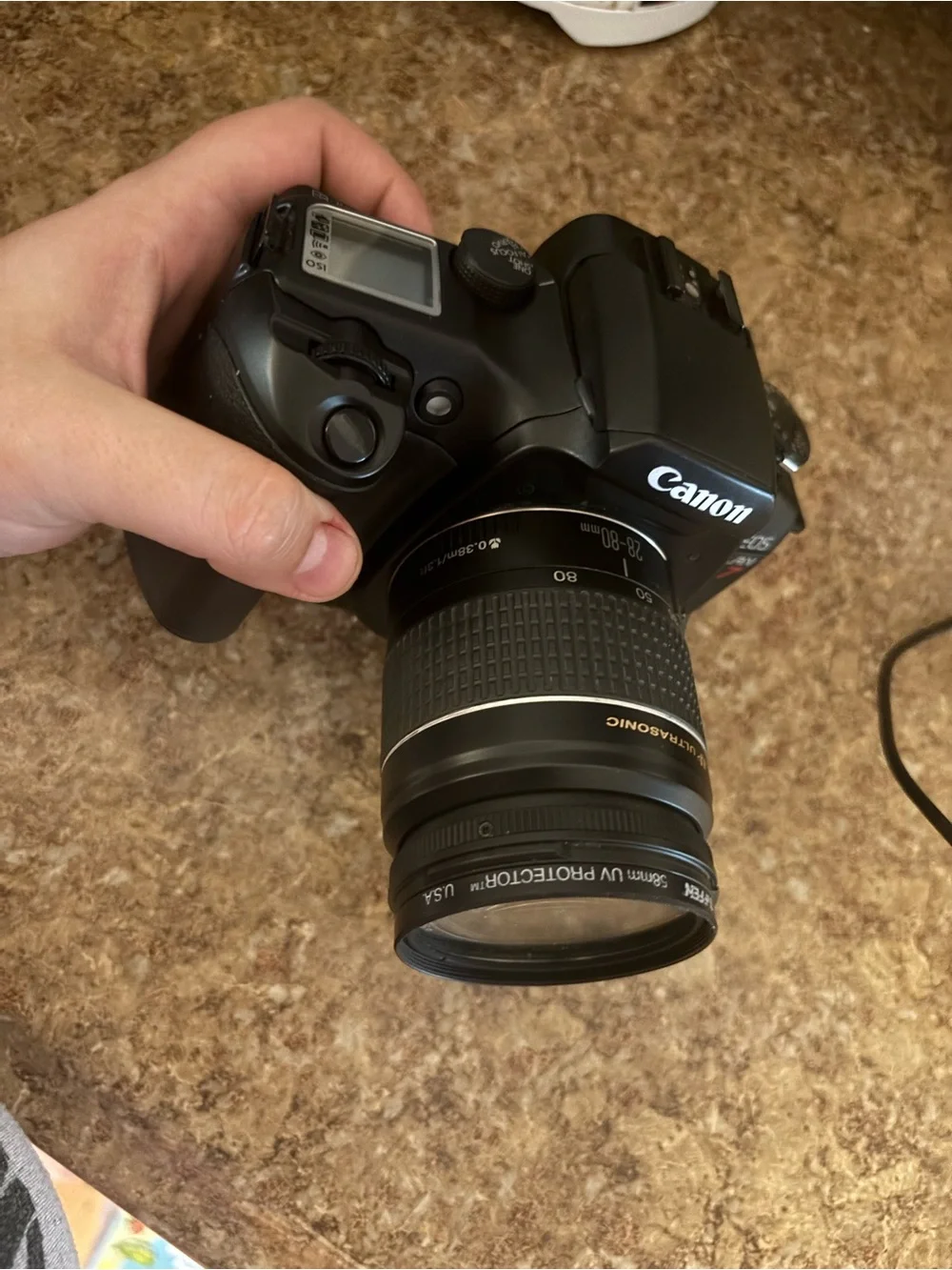 Canon EOS Elan 7 Black 35mm SLR Film Camera Body (Black)